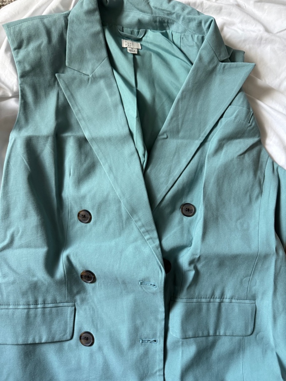 a new day Mint Green Sleeveless Blazer Vest
